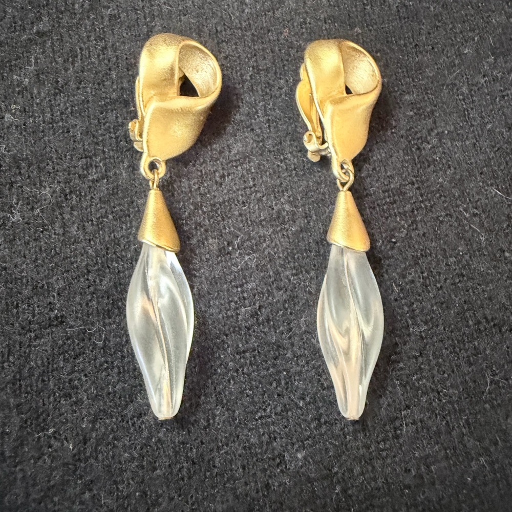 Elegant Gold and Silver Clip-On Earrings